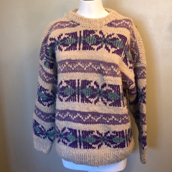 Vintage Sweaters - Wmns vntg wool sweater